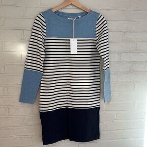NWOT Anthropologie M.i.H Blue Striped Sweater Dress XS